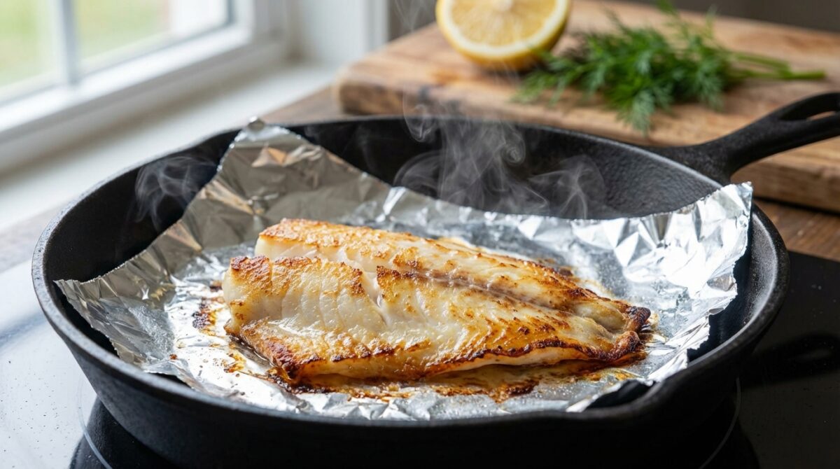 entdecken sie den genialen profi-trick zum braten mit alufolie in der pfanne für perfekte ergebnisse und einfaches kochen.