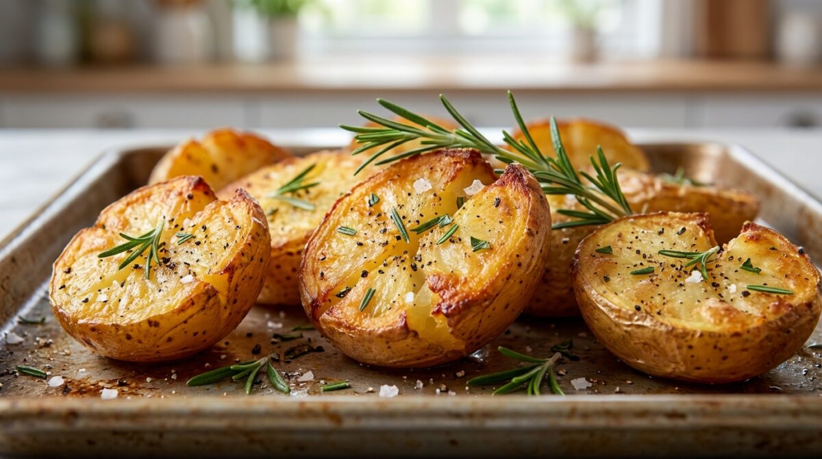 entdecken sie den einfachen trick, um kartoffeln aus dem ofen jedes mal ultra knusprig und lecker zu machen – perfekt für ein köstliches gericht!