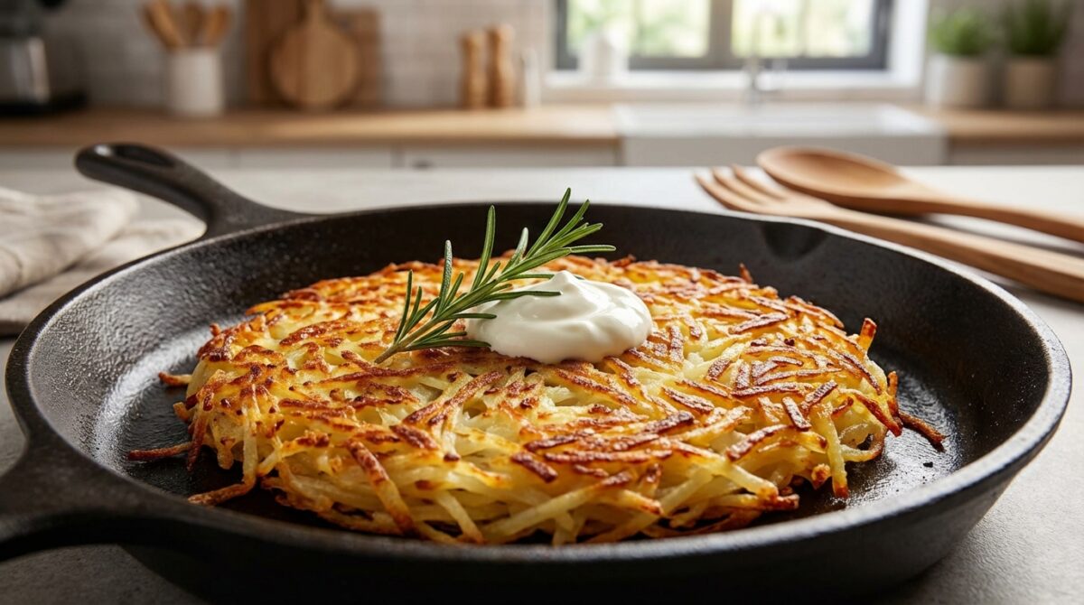 entdecken sie das originalrezept für schweizer kartoffelrösti – knusprig, lecker und einfach zuzubereiten. perfekt als beilage oder hauptgericht!