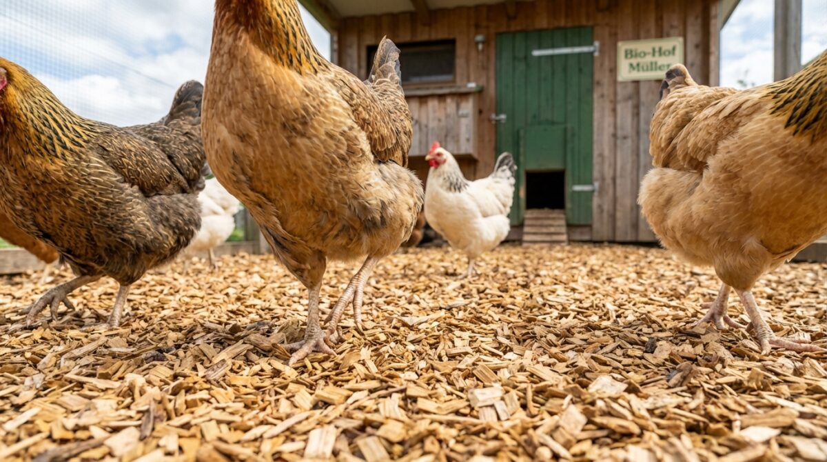 erfahren sie, wie eine einfache diy-einrichtung verhindert, dass ihre hühner im schlamm versinken, und sorgt für einen sauberen und gesunden hühnerstall.