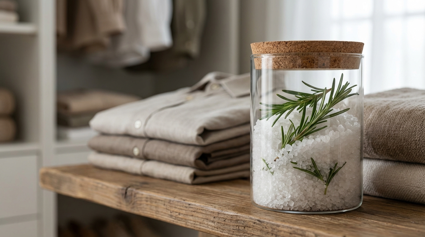 entdecken sie die vorteile, grobes salz und rosmarin in einem glas zu hause aufzubewahren – für frische kräuter, angenehme düfte und vielseitige verwendungsmöglichkeiten in der küche und im haushalt.