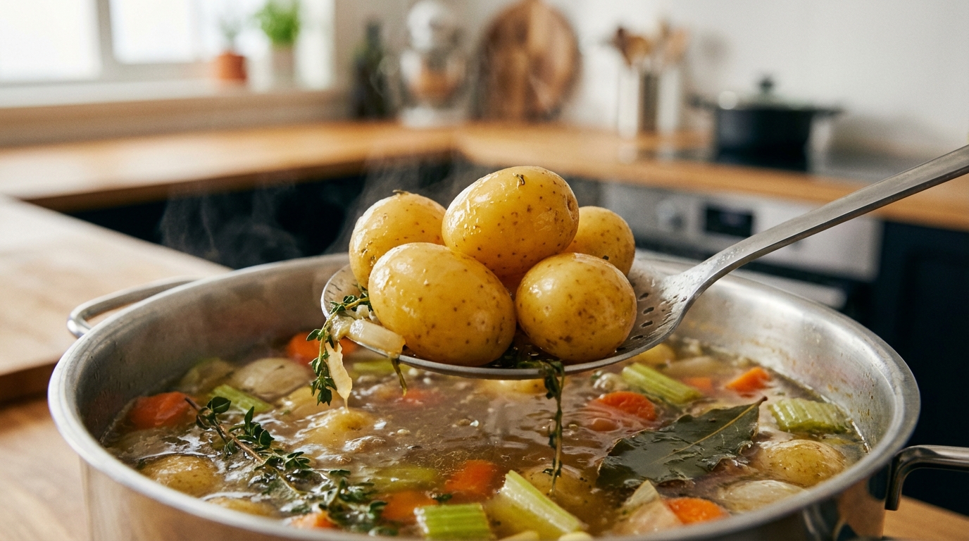 entdecken sie, wie das kochen von kartoffeln in einer aromatischen brühe statt in wasser den geschmack revolutioniert – ein überraschend großer unterschied für ihre gerichte!